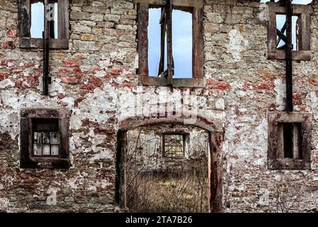 Schloss Katlenburg, alter Tierstall, Katlenburg-Lindau, Landkreis Northeim, Niedersachsen, Deutschland Stockfoto