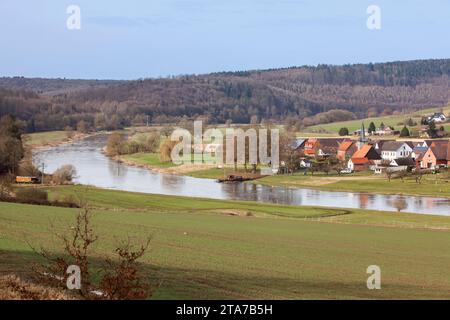 Bodenfelde Wahmbeck, Stadt, Landkreis Northeim, Niedersachsen, Deutschland, Europa Stockfoto