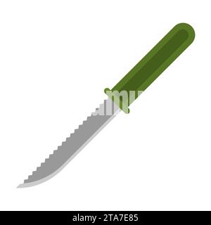 Messersymbol in flacher Ausführung isoliert auf weißem Hintergrund. Vektorabbildung Stock Vektor