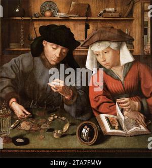 Der Geldgeber und seine Frau 1514 von Quentin Massys Stockfoto