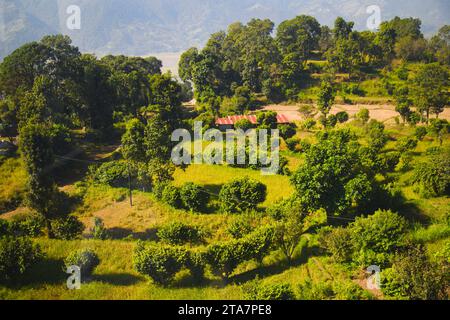 Nepal, Pokhara, Sarangkot, Ausläufer des Himalaya, Landschaft, Landschaft, Stockfoto