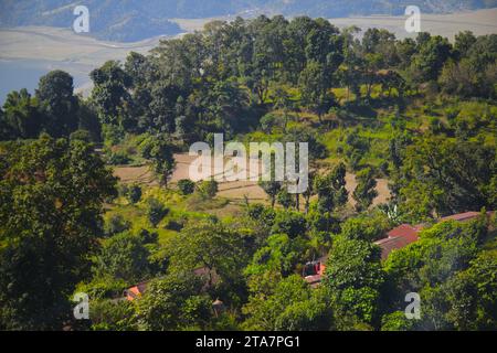 Nepal, Pokhara, Sarangkot, Ausläufer des Himalaya, Landschaft, Landschaft, Stockfoto