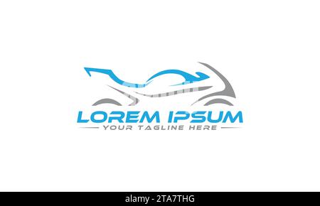 Motorradlogodesign einzigartiges und modernes Logo-Design Stock Vektor