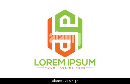 HS-Logo-Design einzigartiges und modernes Logo-Design Stock Vektor
