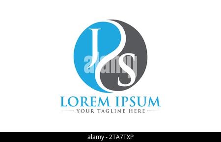 JS-Logo-Design modernes Logo-Design Stock Vektor