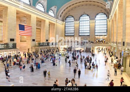 New York, USA - 26. Mai 2018: Menschen in der Haupthalle Grand Central Terminal, New York. Stockfoto