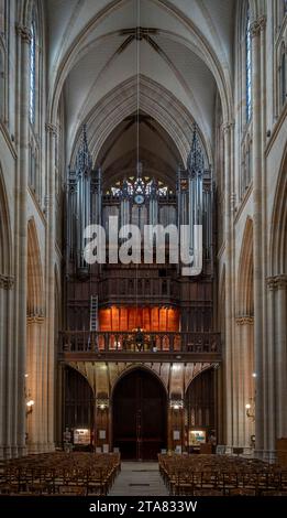 Paris, Frankreich - 11 18 2023: Basilika Saint Clotilde. Blick in die Basilika Sacre-Coeur Stockfoto