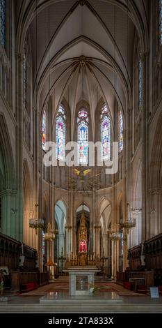 Paris, Frankreich - 11 18 2023: Basilika Saint Clotilde. Blick in die Basilika Sacre-Coeur Stockfoto