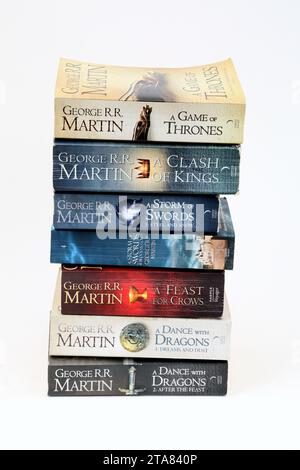 Serie von Game of Thrones Büchern von George R. R. Martin Stockfoto