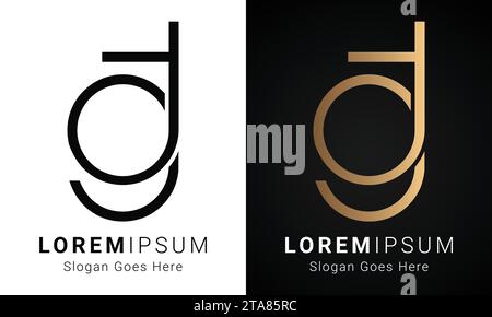 Luxuriöses Initial GT- oder TG-Monogramm-Logo-Design Stock Vektor