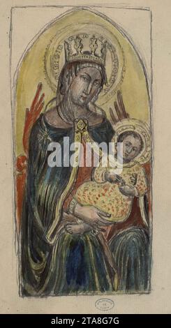 Vierge à l'Enfant d'après une icône P-FG-DE-00150. Stockfoto