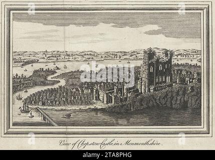 Blick auf Chepstow Castle in Monmouthshire. Stockfoto