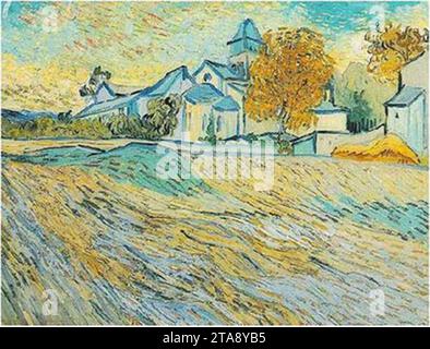 Blick auf das Heim und die Kapelle in Saint Remy. Stockfoto