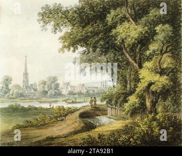 Blick auf Wien vom Prater, 1821. Stockfoto