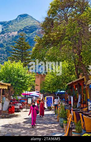 Place Uta el-Hammam, Chefchaouen, Marokko Stockfoto