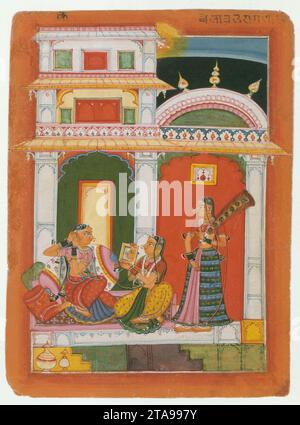 Vilaval Ragini, Seite aus einer Dispersed Ragamala Serie ca. 1680 Stockfoto