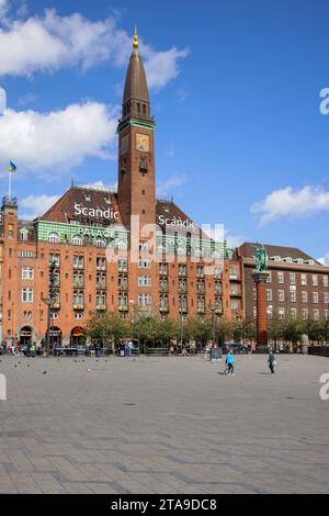 Rathausplatz in Kopenhagen, Dänemark. Stockfoto