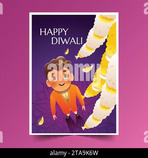 Verlauf Grußkarten Sammlung diwali Festival Feier Design Vektor Illustration Stock Vektor