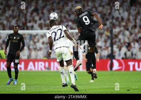 Madrid, Spanien. November 2023. Antonio Rüdiger von Real Madrider in Aktion während des 5. Champions-League-Spiels zwischen Real Madrid und Neapel im Santiago Bernabeu-Stadion in Madrid, Spanien, am 29. November 2023. Quelle: Edward F. Peters/Alamy Live News Stockfoto