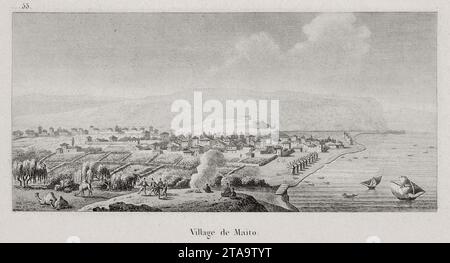 Village de Maito - Choiseul-gouffier Gabriel Florent Auguste de - 1822. Stockfoto
