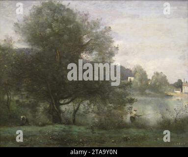 Ville-d'Avray, 1865-1870, von Jean-Baptiste-Camille Corot (1796-1875). Stockfoto