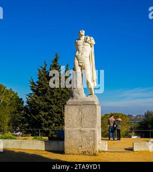 Statue von Kaiser Trajan, Andalusien, Südspanien Stockfoto