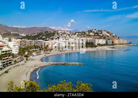 Playa de la Caletilla in Almunecar, Andalusien, Spanien Stockfoto