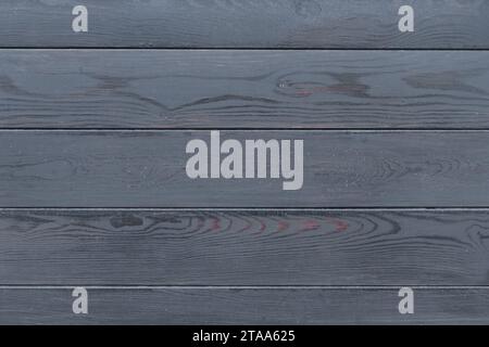 Alte Blautönung Schatten Farbe Farbe Horizontale Linien Streifen Holz Textur Bretter Tisch Boden Zaun Hintergrund Plank. Stockfoto