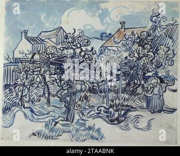 Vincent van Gogh - Alter Weinberg mit Bauernfrau. Stockfoto