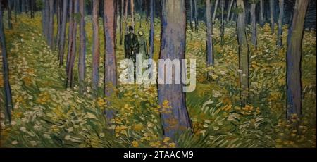 Vincent van Gogh (1853-1890) - zweistelliges Unterholz (1890). Stockfoto