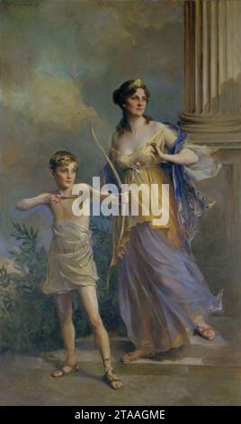 Violet Constance Maitland Grimston, Countess of Verulam, und ihr Sohn James Brabazon Grimston, 5. Earl of Verulam. Stockfoto