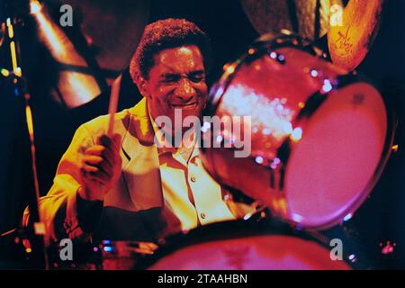 Al Foster (* 18. Januar 1943 in Richmond, Virginia) ist ein US-amerikanischer Jazz-Schlagzeuger. Von 1972 bis 1985 Mitglied der Miles Davis Band. Foto Kazimierz Jurewicz, Stockfoto