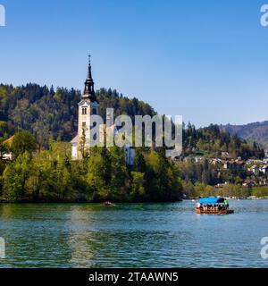 Kirche der Himmelfahrt, Bled, Oberkarniola, Slowenien Stockfoto
