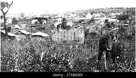 Vista Parcial São José do Rio Preto SP em 1909. Stockfoto