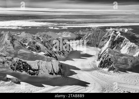 Gletscher im Denali-Nationalpark, Alaska Stockfoto