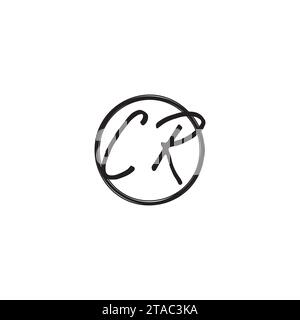 CR-Initialbuchstaben in hochwertigem, professionellem Design, das auf allen Druckmedien gut gedruckt werden kann Stock Vektor