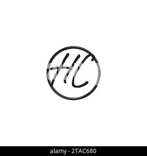 HC Initial-Logo-Buchstaben in hochwertigem, professionellem Design, das auf allen Druckmedien gut gedruckt werden kann Stock Vektor