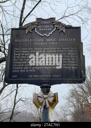 Die Millfield-Minenkatastrophe, Dover Township, Athens County, Ohio Stockfoto