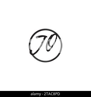 JO Initial-Logobuchstaben in hochwertigem, professionellem Design, das auf allen Druckmedien gut gedruckt werden kann Stock Vektor