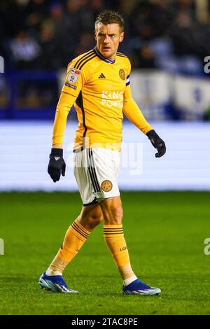 Sheffield, Großbritannien. November 2023 30. Jamie Vardy aus Leicester City während des Sheffield Wednesday FC gegen Leicester City FC SKY Bet EFL Championship Match im Hillsborough Stadium, Sheffield, England, Großbritannien am 29. November 2023 Credit: Every Second Media/Alamy Live News Stockfoto