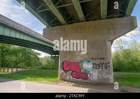 Der Hockhocking Adena Bikeway in Athen Ohio Stockfoto