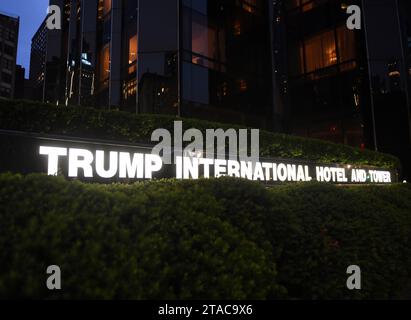 New York, USA - 29. Mai 2018: Trump International Hotel and Tower in New York. Stockfoto