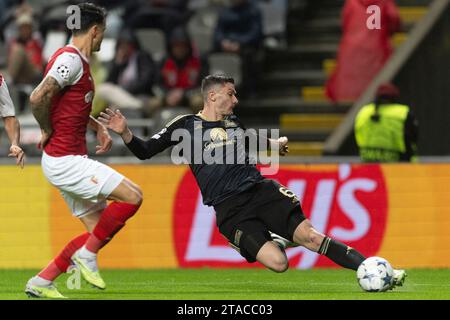 Braga, 11/29/2023 - Braga moderierte heute Abend Union Berlin Robin Gosens Credit: Atlantico Press/Alamy Live News Stockfoto