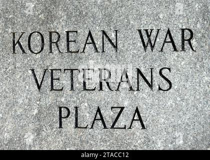 New York, USA - 25. Mai 2018: Korean war Veterans Plaza in Brooklyn. Stockfoto