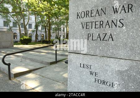 New York, USA - 25. Mai 2018: Korean war Veterans Plaza in Brooklyn. Stockfoto