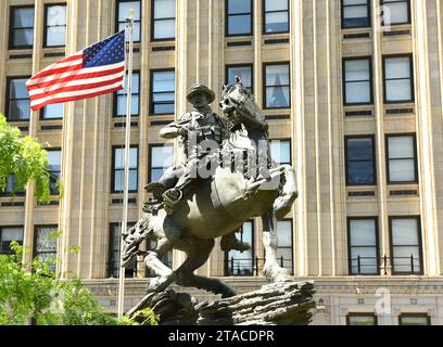 New York, USA – 24. Mai 2018: America's Response Monument im Liberty Park nahe dem NYC 9/11 Memorial in New York. Stockfoto