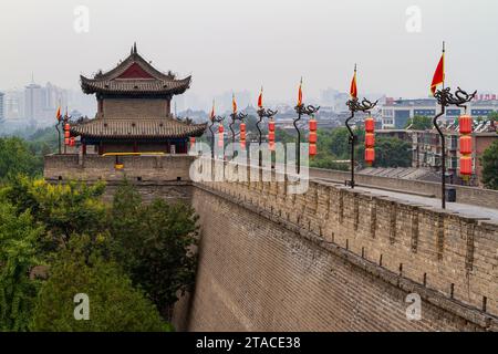 Die Stadtmauer von Xian in China Stockfoto