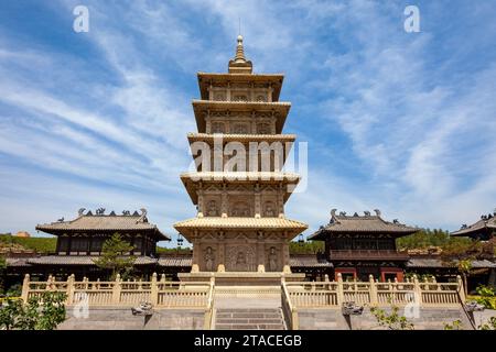 Der Tempel der Yungang Grotten in China Stockfoto