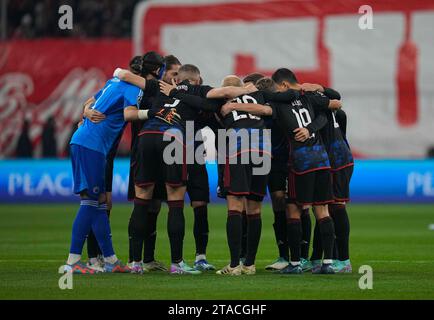 Allianz Arena, München, Deutschland. November 2023. Bayern München gegen den FC Kopenhagen in der Allianz Arena München. Ulrik Pedersen/CSM (Bild: © Ulrik Pedersen/Cal Sport Media). Quelle: csm/Alamy Live News Stockfoto