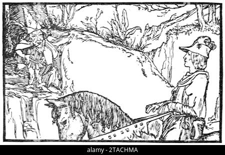 Abbildung auf Seite 258 im Grimmschen Hausmärchen (Edwardes, Bell) Stockfoto